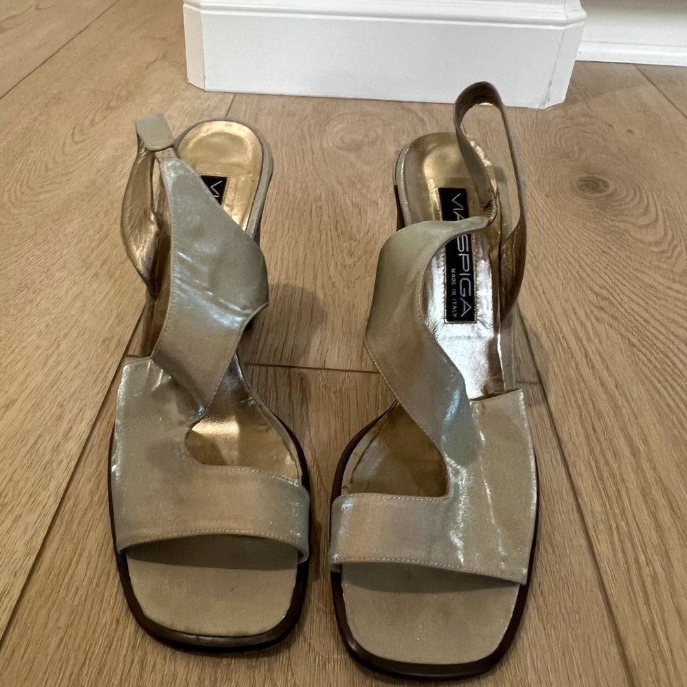 Via Spiga Satin Evening shoes elegantly drapes on your feet